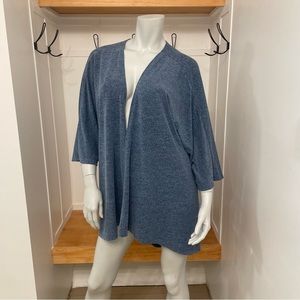 Lularoe Blue Heather Knit Drape Cardigan